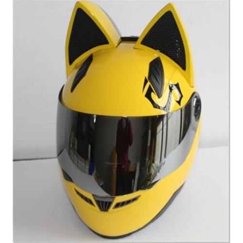 NITRINOS cat ear motorcycle helmet cross-country man and woman racing helmet four seasons anti-fog all-over cat ear helmet