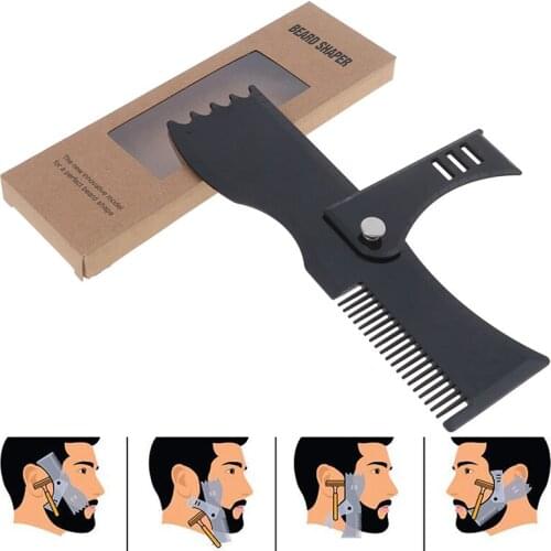 Mens Beards Combs New Beard Shaping Tool Black Trimming Shaper Template Comb Beauty Tool For Hair Beard