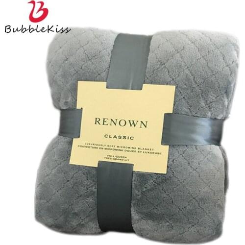 Bubble Kiss Soft Coral Fleece Blanket Home Bedding Siesta Blanket Portable Travel Cover Blanket Beautifully Wrapped Gift Blanket