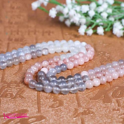 Natural Multicolor Moonstone Stone Loose Beads High Quality 6/8/10mm Smooth Round Shape DIY Gem Jewelry Accessories 38cm wk405