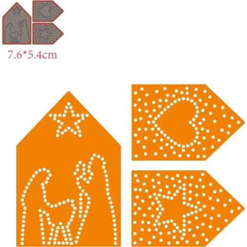 2020 New Arrival Nativity Heart Star Stencil Metal Cutting Dies For Scrapbooking Practice Hands-on DIY Album Card Craft