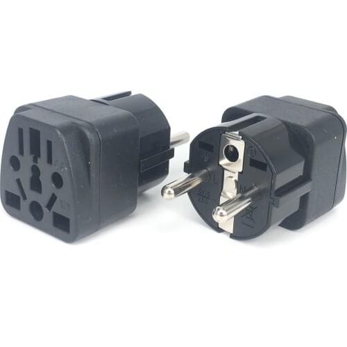 New Universal Italy Switzerland India UK US AU to EU German Russia AC Power Socket Schuko Plug Travel Charger Adapter Converter