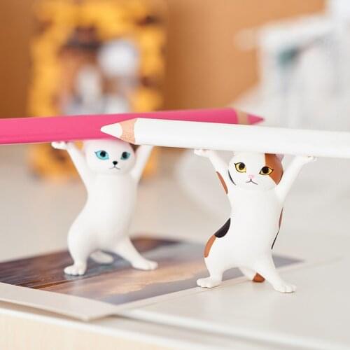 Enchanting Cat Pen Holder Black Cat Carrying Coffin Bracket Cute Decoration Dancing Cat Hand-made Office Pen Holder Toy