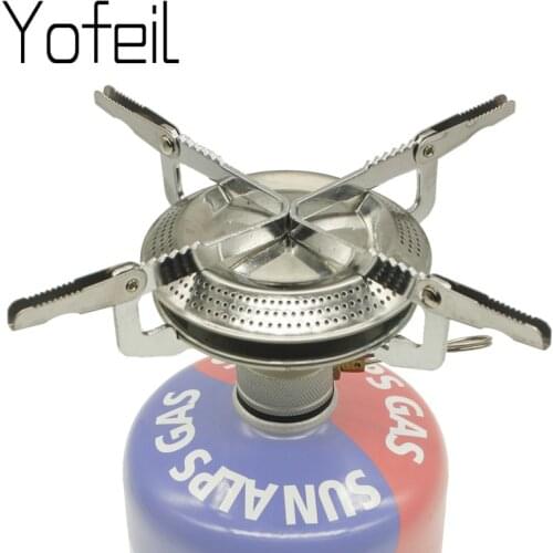 Portable Outdoor Camping Cooking Ultra light Gas Stove BBQ Picnic Stainless Steel Mini Foldable Hiking Gas Stoves Backpacking