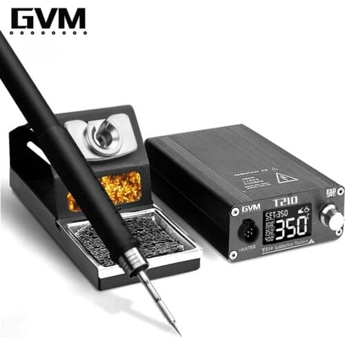 Professional Mobile Phone Repair Constant Temperature GVM T210 Soldering Station