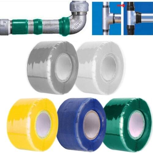 1.5m Self-Adhesive Strong Rubber Silicone Repair Waterproof Bonding Tape Multi-purpose Rescue Self-fluxing Silicone Tape