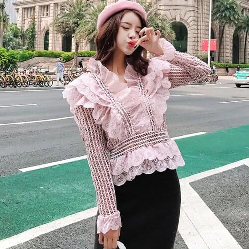 SHTONGHUA Lace Blouses