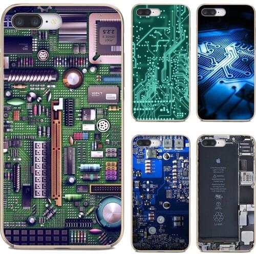 For Huawei Mate 20 30 40 7 8 9 10 Lite Pro P Smart 2018 2019 Plus G7 G8 Silicone Phone Case computer-battery-phone-Circuit-Board
