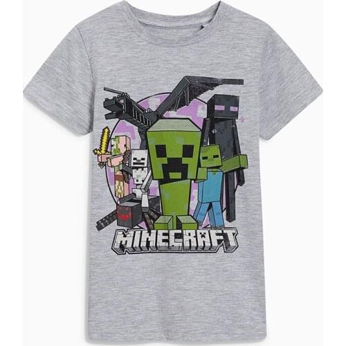 Little Maven New Summer Kids Clothing Short O-neck Grey Robots Printed Knitted Cotton Quality Big Boys Casual 4T-10T Tshirts