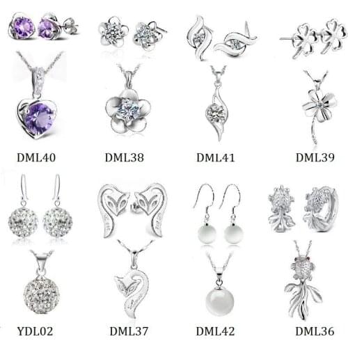 Uloveido Animal Wedding Jewelry Sets for Girl Purple Brincos De Festa Luxo Flower Earrings for Women Necklace Set Wholesale DML