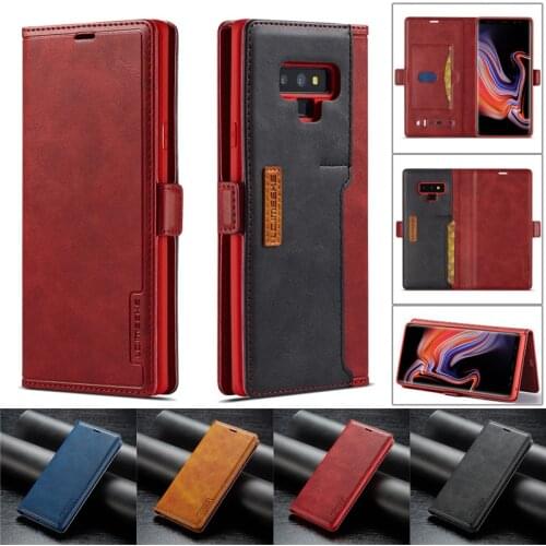Vintage Flip Stand Leather Wallet Card Phone Case For Samsung Galaxy Note 9 10 Plus Note 20 Ultra Back Cover Bag Copue Etui