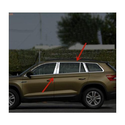 Hoge Kwaliteit Roestvrij Staal Autoruit Decoratie Strip Anti-Kras Bescherming For Skoda Kodiaq 2017-2019 car accessories