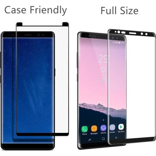 50pcs /lot Screen Protector For Samsung Galaxy Note 8 Tempered Glass Full Size Coverage 3D Curved Edge Protective Film