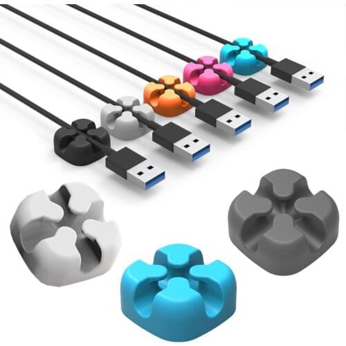 1Pc Cable Clip Desk Winder Tidy Organizer Phone Wire Charger Lead Fixing Clips Home Office Storage Organizer