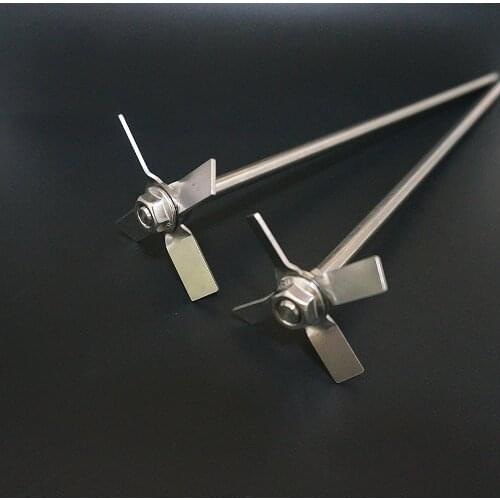 1set lab stainless steel four-leaf paddle stirrer cross blade with agitating stirring rod