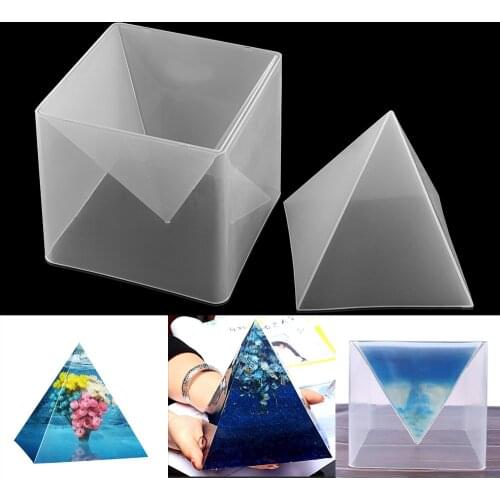 1 Pcs Large Inverted Pyramid Silicone Mould Decoration UV Epoxy Casting Resin Mold For DIY Ornaments Handmade Crafts Making Tool