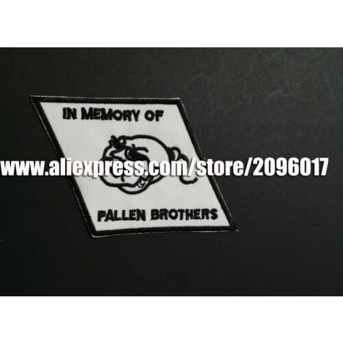 10pcs/lot Mongols Patches for Motorcycle Fallen brother Biker Jacket Clothing Rider badges of nomad iron on sticker appliques