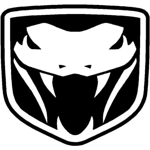 16cm*15.1cm Viper Snake Logo Vinyl Decals Car Window Stickers Car-styling Black/Silver S6-3082