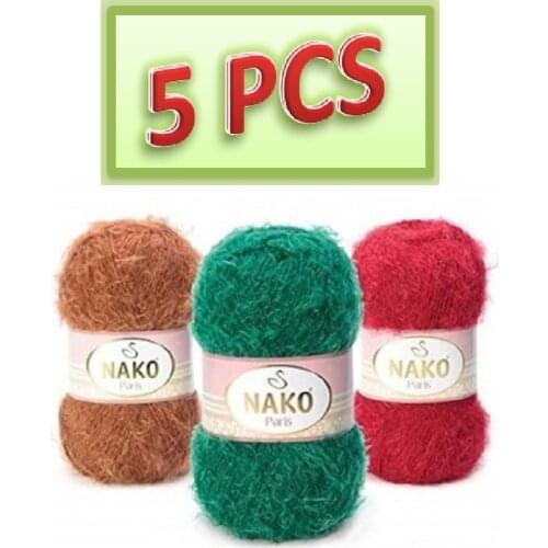 5 PCS Nako Paris Premium Hand knitting yarn DIY knitting sweater knitting shawl cardigan knitting yarn design rope