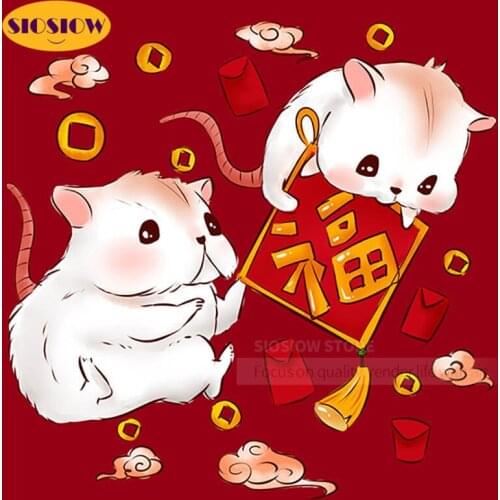 5d Diy Diamond Mosaic Embroidery Rhinestone Round 3D Diamond Painting Cartoon Mouse Full Square Drill Hand Craft Decor Kids Room