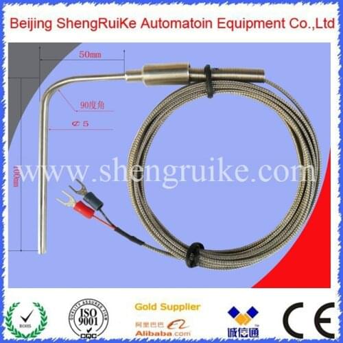 90 Degree Flexible Sheathed Thermocouple K