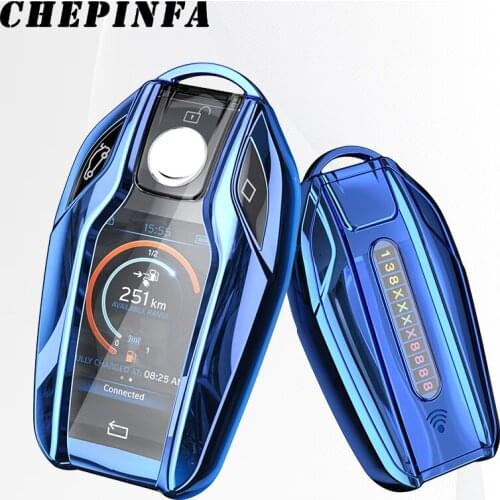 TPU Car Key Case Full Cover For BMW 5 6 7 Series G11 G12 G30 G31 G32 i8 I12 I15 G01 X3 X4 G05 X5 G07 X7 740li GT 530i Display