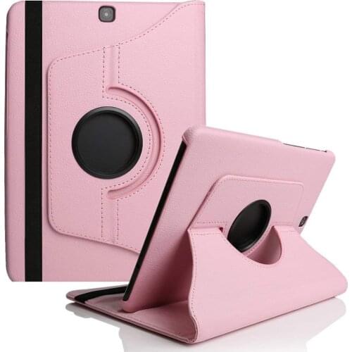 Cover For samsung galaxy tab a cases T550 Tab A 9.7 SM-T550 T551 SM-T555 360 Degree Rotating PU Leather Tablet Cases Glass