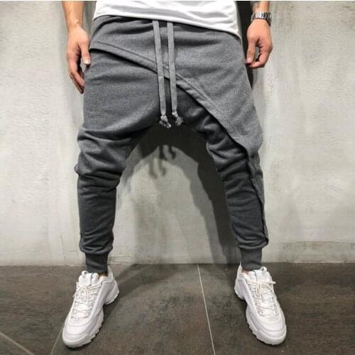 Men Joggers Harem Pants Jogger Hombre Drawstring Plus Size Baggy Sweatpants Hip Hop Trackpants M-3XL Drop Crotch Male Trousers