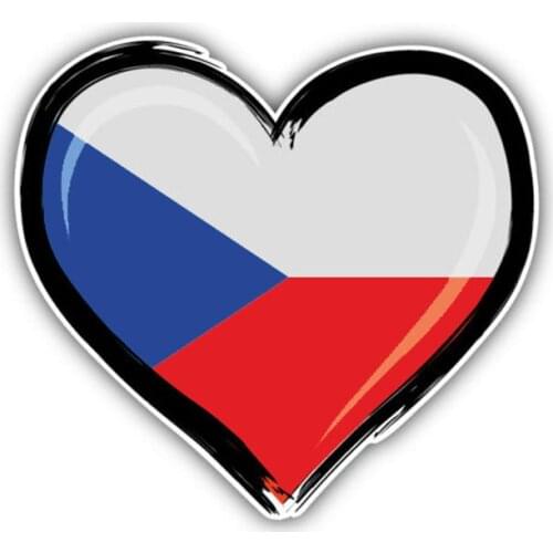 Fuzhen Boutique Decals Exterior Accessories Creative Car Sticker Czech Republic Flag Decal Cover Scratches Decorative PVC 14cm