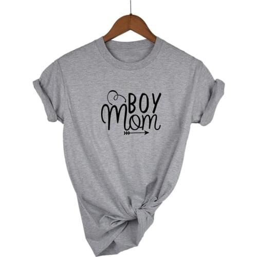 BOY MOM Print Women T-Shirt Plus Size Tee Tops Ladies Female Short Sleeve O-Neck Casual Harajuku Korean Clothing