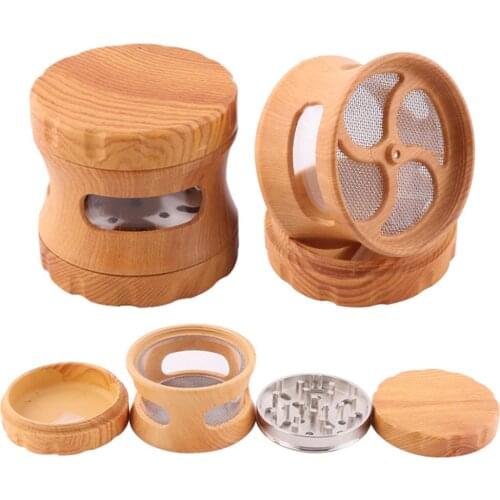 2Pcs Resin Herb Herbal Grinder 63mm Smoke Tobacco Crusher With Transparent Windows Cigarette Smoking Accessories Pipe Amoladora