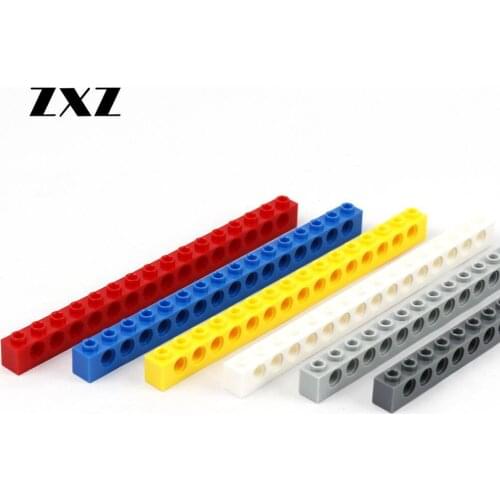 10pcs Technical Brick 1x16 with Hole Building Blocks Educational Robot Model Parts Toys For Children 3703