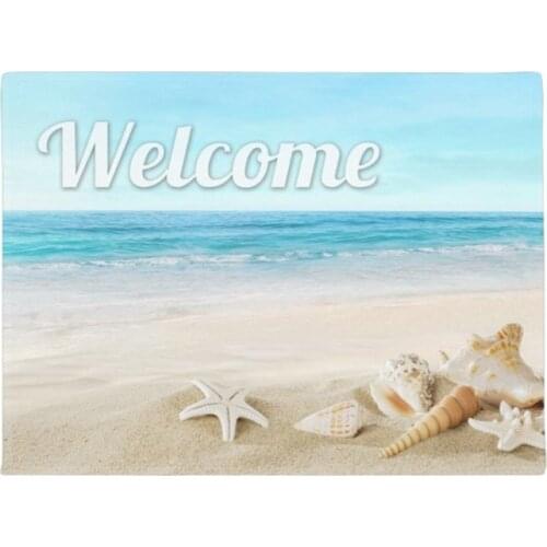 Summer Beach Sea Shell Starfish Welcome Outdoor Doormat