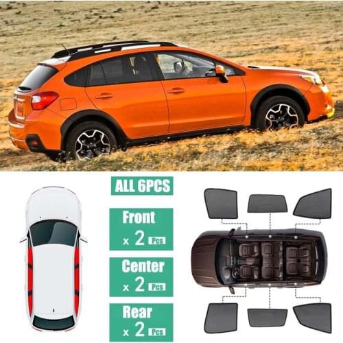 Side Windows Magnetic Sun Shade UV Protection Ray Blocking Mesh Visor Fit For Subaru XV 2012-2017