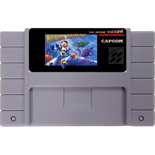 MEGAMAN X 16 bit NTSC Big Gray Game Card For USA Version Game Player