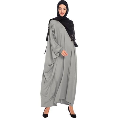 Muslim Bat Sleeve Dress Abaya Hijab Cardigan Maxi Kimono Long Robe Gowns Vestidos Middle East Eid Ramadan Turkish Islamic Prayer
