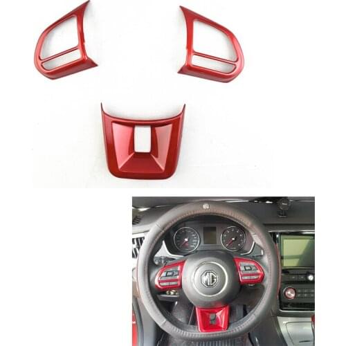 3Pcs/Set ABS Car Steering Wheel Button Cover Sticker Interior Decoration for MG5 MG6 MG HS ZS Car Styling