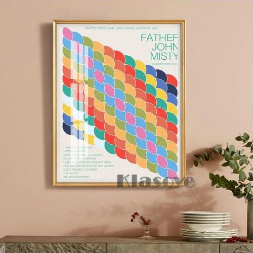 Father John Misty Gig Poster Bar Pub Club Wall Decor Rock Music Singer Album Art Print Fans Collection Living Room Home Decorate