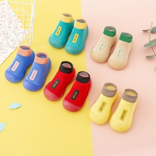 Baby sock shoes spring autumn cotton socks selfcare anti-slip floor shoes for 0-3 years old