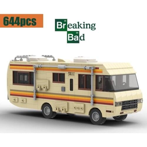 New MOC-20606 Drama Breaking Bad RV Classic Walter White Pinkman Cooking Lab RV Technic ideas Building Block Brick Toy Kid Gift