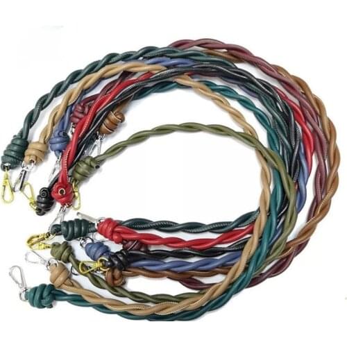 New Bag Strap For Womens PU Leather Twist Braided Shoulder Strap Handles DIY Removable Crossbody Strap Bag Accessories 90CM