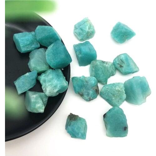 Drop Shipping 1PC Natural Raw Amazonite Stone Rough Crystal Mineral Stones Specimen Healing Decor Natural Stones and Crystals