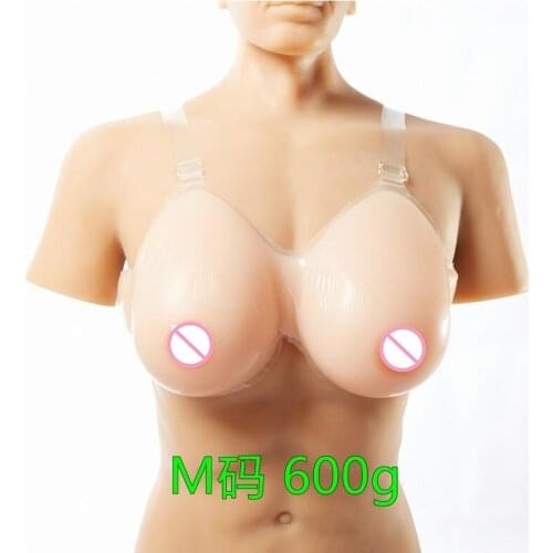 Silicone Fake False Breast crossdresser silicone breast form silicone breast chest prosthesis 600g 34B/36A-38AA Free shipping