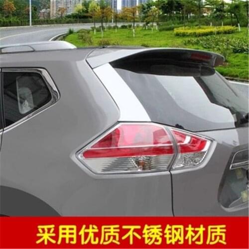 Car styling For NISSAN X-TRAIL T32 XTRAIL 2014- 2019 high quality Stainless Steel Car rear window sequin tail trim panel trim