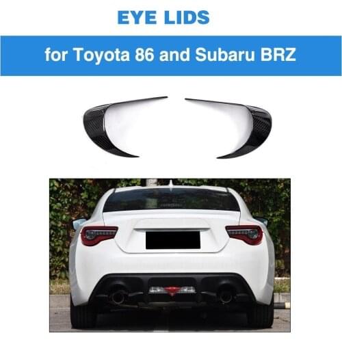 Dry Carbon Fiber 100% Car Rear Lamps Lights Eyebrows Eyelids fit for Toyota 86 and Subaru BRZ 2012 - 2018