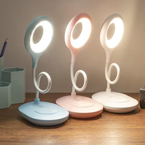 LED Portable Multifunctional USB Flexo Ring Lamp Bedroom Study Reading Book Night Lights Eye Protection Desk PC Laptop Lighting