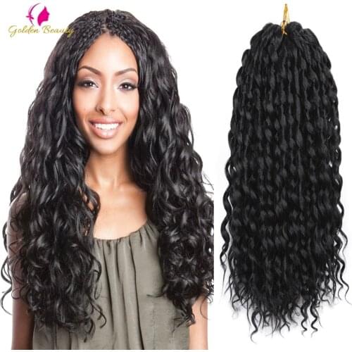 Loose Deep Wave Crochet Faux Locs Hair Synthetic Natural Ombre Passion Twist Curly Hair Pre stretched Braiding Hair Extensions