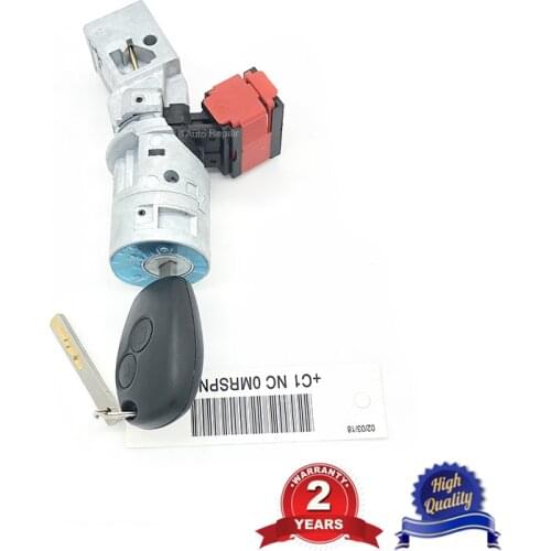 Ignition Lock Barrel Starter Switch Key for Renault Vauxhall Fiat 2005-2012 7701208408 8200214168 N0502064 N0502060 N0502057