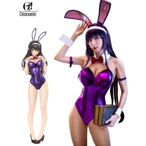ROLECOS Utaha Kasumigaoka Bunny Girl Cosplay Costume Women Sexy Costume Anime Saenai Heroine no Sodatekata Cosplay Halloween