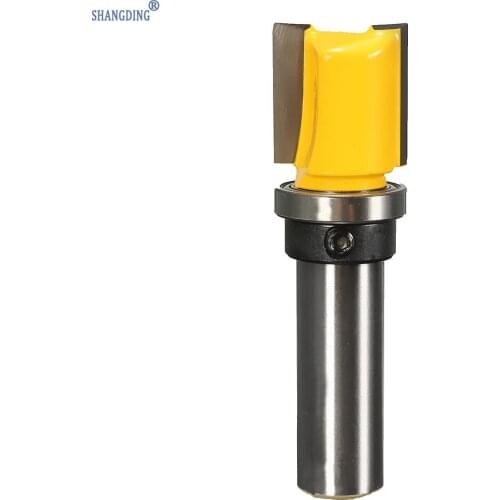 1 PC 1/2'' InchShankMateria AlloyYellow ColorTemplate Router Bit End Milling Durable Carving Cutter In Use Machine Tools